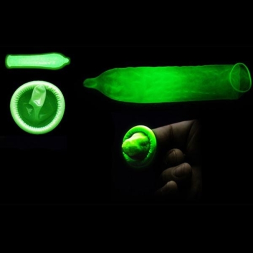 Презервативы светящиеся в темноте веганские EXS Glowing 5 штук - 2