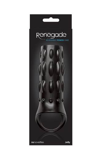 Насадка на член с кольцом черного цвета NS Novelties Renegade - 2