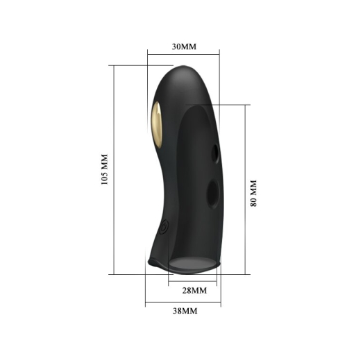 Клиторальный стимулятор с электростимуляцией на палец черный Pretty Love MARICO Fingering Electric Vibrator - 8