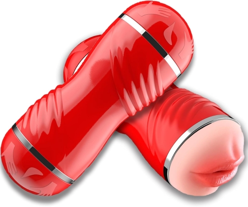 Мастурбатор с двумя входами Ротик и Вагина телесного цвета OYO - Double Pump RED YQM-205 RED - 3