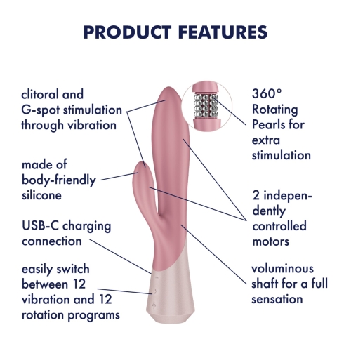 Вібратор-кролик із перловим масажем рожевий Satisfyer Pearl Bunny 1 - 7