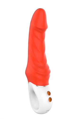 Вибратор реалистичный красный вагинальный Dream Toys VIBES OF LOVE REAL PLEASURE - 1