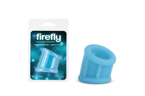 Насадка на член светящяяся в темноте голубая NS Novelties Firefly - 1