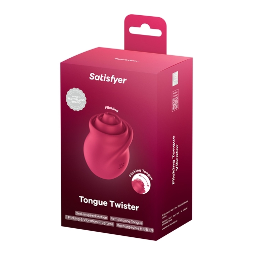 Стимулятор для клитора с имитацией язычка красный Satisfyer Tongue Twister - 5