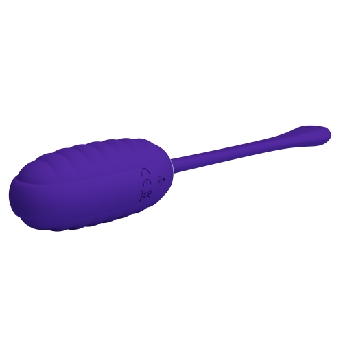 Віброяйце рельєфне вагінальне фіолетове Lybaile Pretty Love Kirk EGG - 7