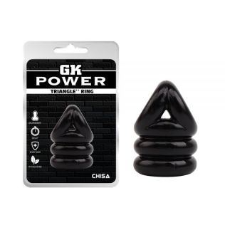 Эрекционное кольцо черное Chisa Triangle Ring
