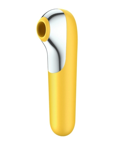 Смарт вибратор и вакуумный стимулятор 2-в-1 желтый Satisfyer Dual Love - 1