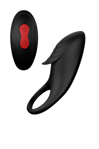Эрекционное виброкольцо на пенис с пультом ДУ черного цвета Dream Toys RINGS OF LOVE - 1