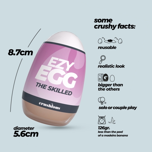 Мастурбатор-яйцо вагина реалистичный телесный CRUSHIOUS EZY EGG THE Skilled - 9