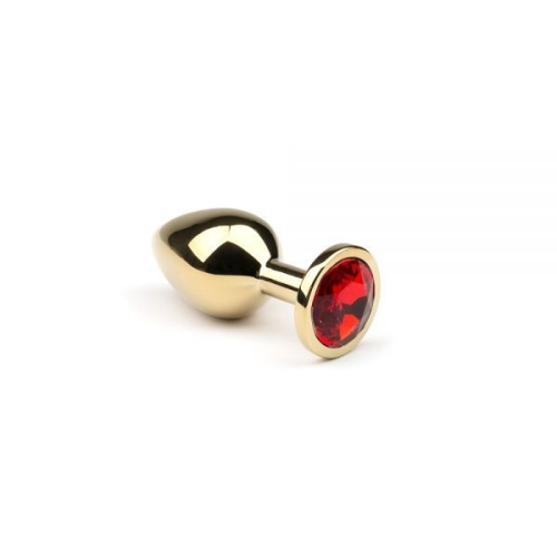 Анальная пробка с кристаллом Gold Ruby,S - 1