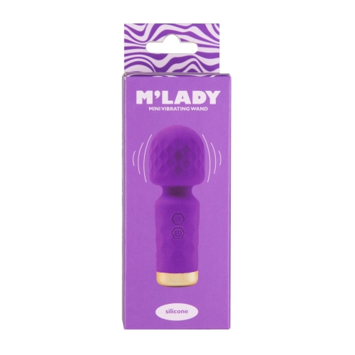 Вибромассажер Ванд мини фиолетовый BMS Factory M’Lady Mini Vibrating Wand - 5