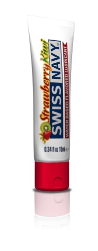 Оральная смазка на водной основе со вкусом клубники с киви Swiss Navy Strawberry Kiwi 10 мл - 1