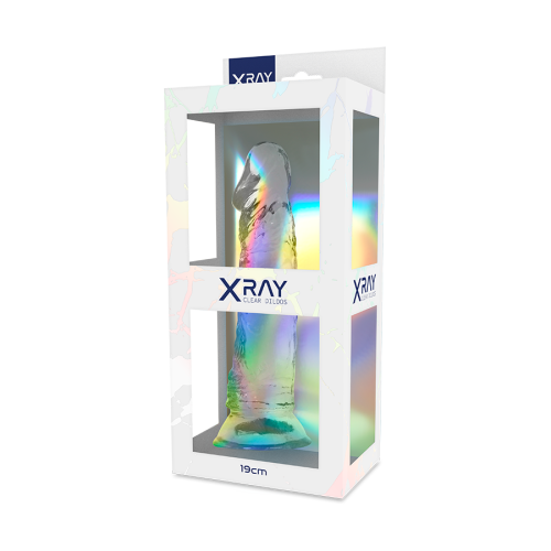 Прозорий реалістичний фалоімітатор на присосці 16 х 4 см XRAY - 5