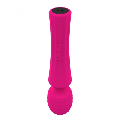 Вібромасажер Ванд у формі мікрофона рожевого кольору Boss series Rechargeable Power Wand - 3