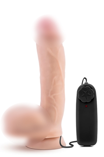 Реалістичний вібромасажер на присоску з пультом ДУ Blush X5 Plus king dong 8inch vibrating cock - 1