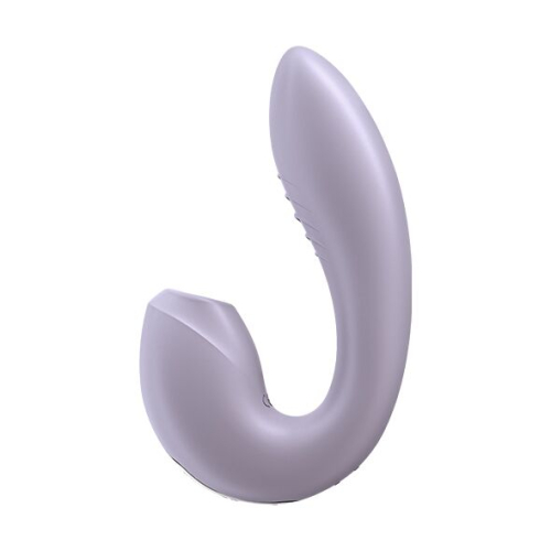 Силіконовий вакуумний вібромасажер для клітора і точки G фіолетовий Satisfyer Sunray - 3