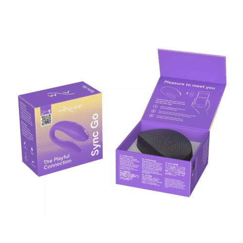 Смарт вибратор для пар силиконовый фиолетового цвета We Vibe Sync Go Light - 14