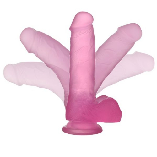 Фаллоимитатор гелевый на присоске Lovetoy розовый - 3