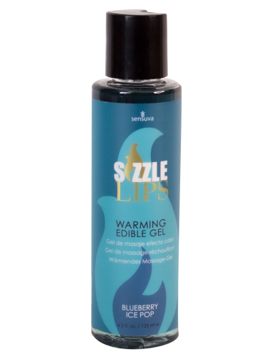 Оральный лубрикант с согревающим эффектом и вкусом черничного льда Sensuva Sizzle Lips 125 мл - 1
