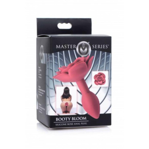 Анальная пробка роза красного цвета Master Series Booty Bloom - 2