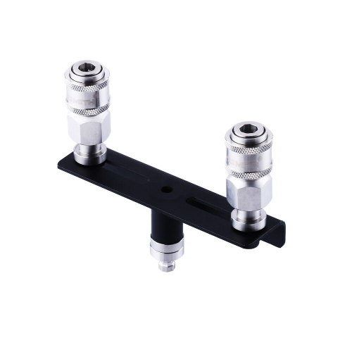 Подвійний адаптер із головкою для секс машин чорного кольору Hismith Adapter with Double Head - 7