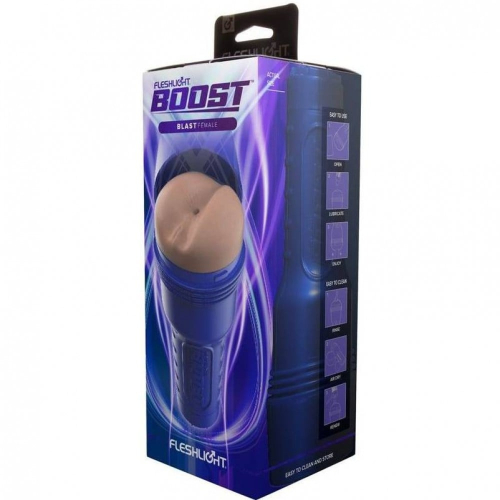 Мастурбатор у колбі анус бежевого кольору Fleshlight - 8