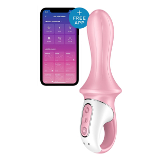 Анальный вибратор розового цвета Satisfyer Air Pump Booty 5+