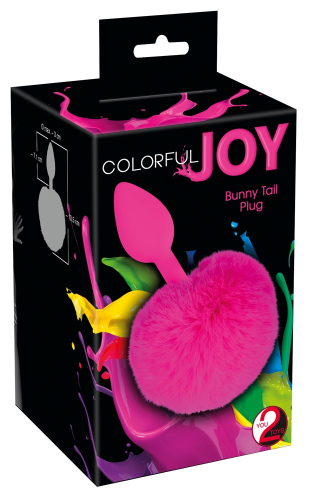 Анальная пробка силиконовая с хвостиком розового цвета You2Toys Joy Bunny - 5
