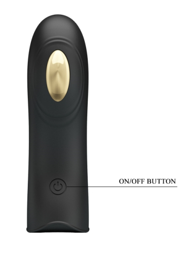 Клиторальный стимулятор с электростимуляцией на палец черного цвета Pretty Love PEGASUS Vibrator - 9