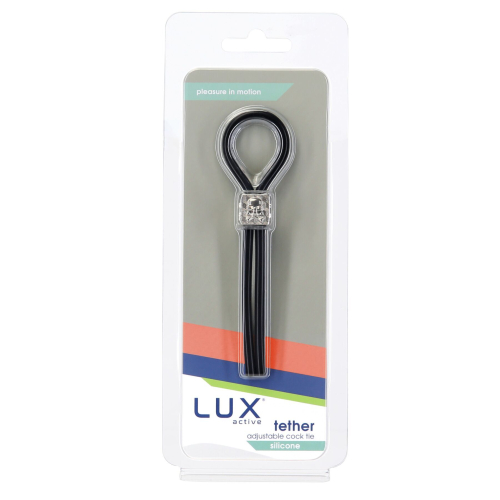 Эрекционное лассо черного цвета LUX Active Tether - 7