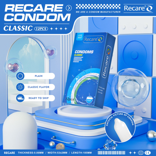 Презервативы классические Recare Classic Condoms 12 штук - 5