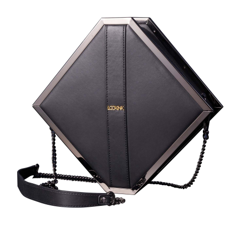 Сумка для носіння та зберігання секс іграшок чорного кольору Lockink Mysterious Square Kink Bag - 1