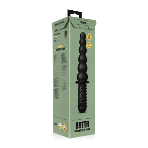 Анальний ланцюжок чорного кольору BUTTR Akimbo Double Sided Anal Dildo - 7