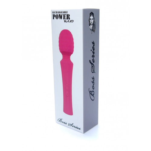 Вібромасажер Ванд у формі мікрофона чорного кольору Boss series Rechargeable Power Wand - 4