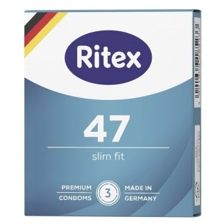 Презервативи ультратонкі із щільним приляганням Ritex 47 (Slim Fit) 3 штуки