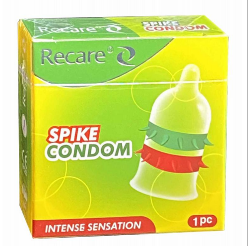 Латексний презерватив із подвійними вусиками Recare Spike Condon 1 шт - 3
