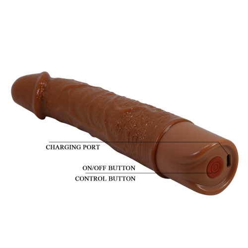 Вибратор реалистик коричневый Lybaile Pretty Love Leander Realistic Vibrating Dildo - 9