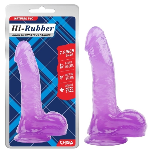 Фаллос на присоске реалистичный фиолетовый CHISA 7.5 Inch Dildo Purple - 1