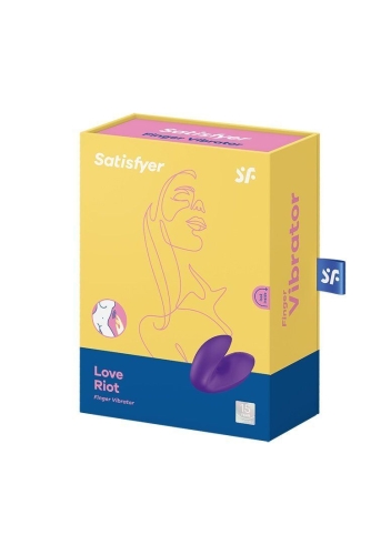 Вибратор на палец для стимуляции клитора и груди фиолетового цвета Satisfyer Love Riot - 6