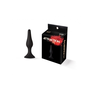 Анальная пробка на присоске черная MAI Attraction Toys длина 10,5см диаметр 2,5см