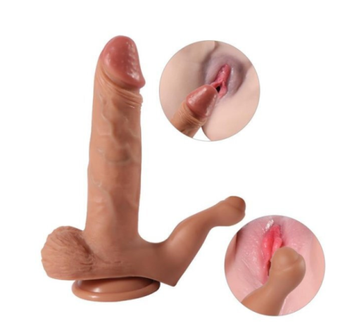 Вібратор із подвійною стимуляцією тілесного кольору XISE Brody vibrating - 3