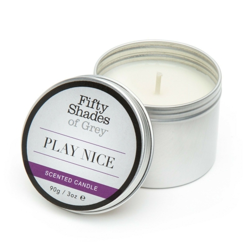 Массажная ароматическая свеча с ароматом ванили Fifty Shades of Gray Play Nice Vanilla Candle 90 г - 1
