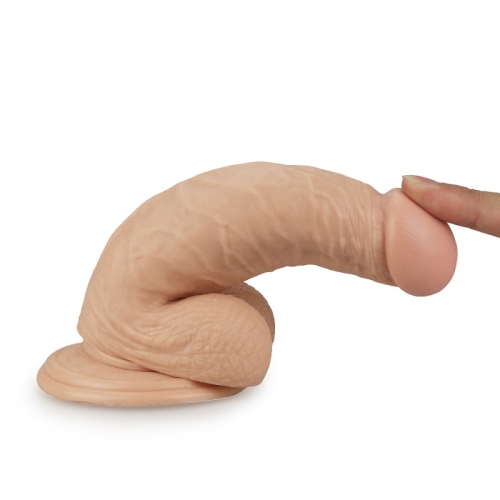 Фалоімітатор на присосці тілесного кольору Lovetoy Real Extreme Dildo - 2