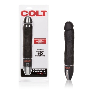 Вібратор Пульсатор реалістичний чорного кольору California exotic novelties Colt Deep Drill