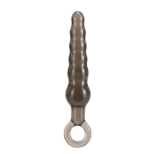 Анальная елочка с держателем прозрачно серая Seven Creations Anal Stick 