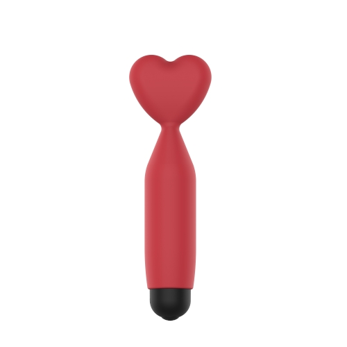 Міні-вібратор із наконечником у формі серця червоного кольору Erospace Sweet Play Mini Heart Vibrator модель A14 - 2