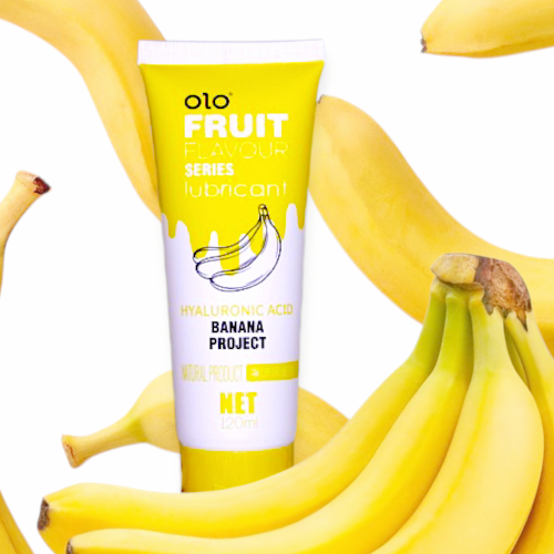 Оральний лубрикант на водній основі з ароматом та смаком банана OLO fruit Flavour Series 120 мл - 1