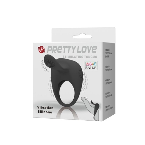 Вібро-кільце з додатковою стимуляцією клітора Pretty Love Stimulating Tonguo LYBAILE - 9