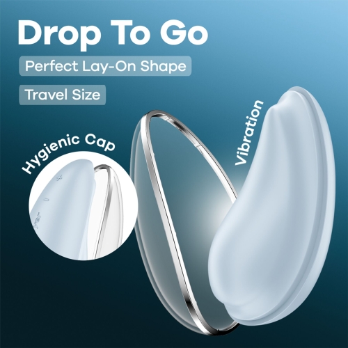 Клиторальный вибратор синий Satisfyer Drop To Go - 9