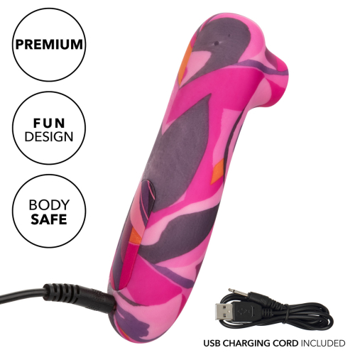 Вакуумный клиторальный стимулятор розового цвета California еxotic novelties Naughty Bits Suck Buddy - 11